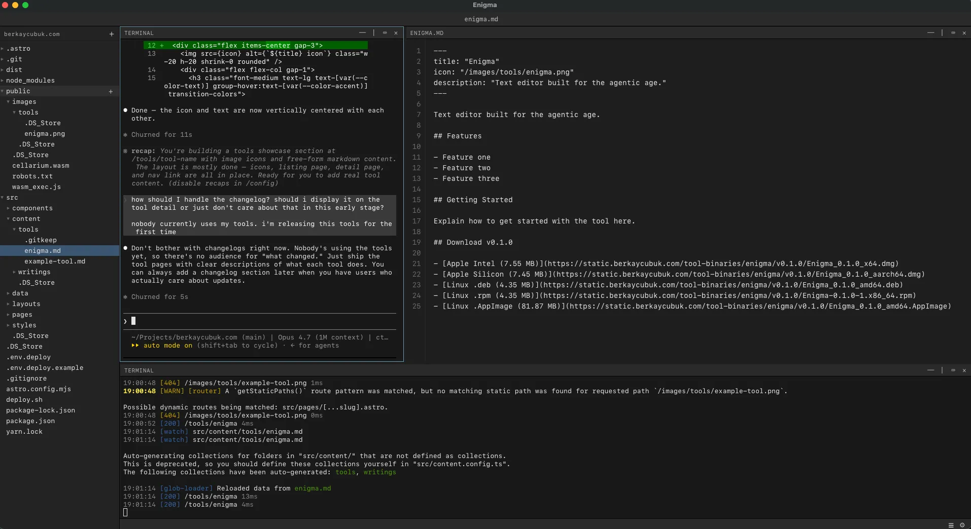 Text editor built for the agentic age.